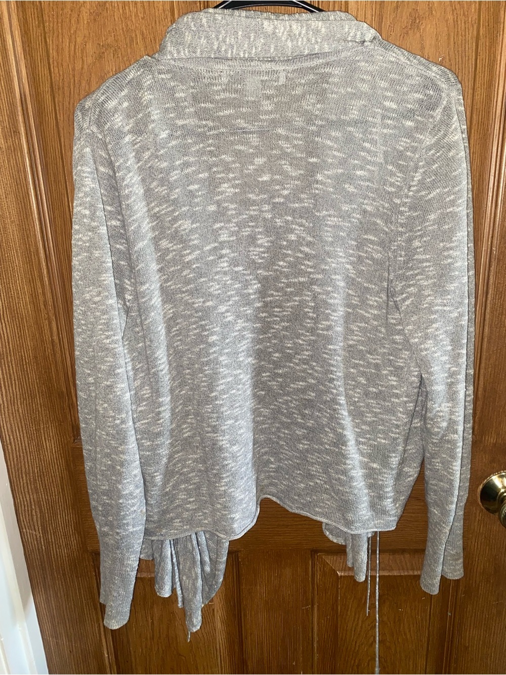 Fever open-front heather gray cardigan   SZ L - Picture 4 of 4